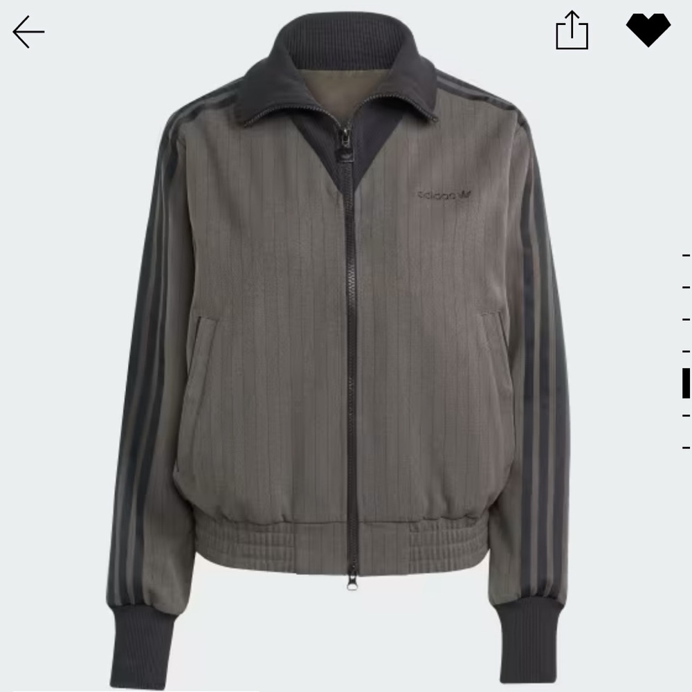 Adidas Originals Tailored Track Jacket in Shadow Olive Pinstripe size L